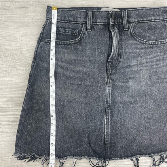 Everlane Washed Black Denim Skirt with Distressed Hem, 27 - Picture 10 of 11